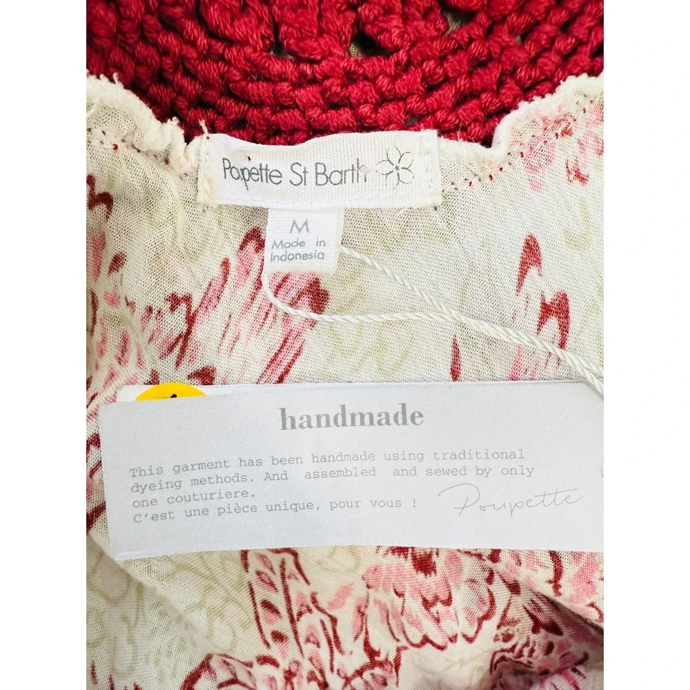 NEW Poupette St Barth Katie Floral Maxi Dress White Crochet Long Ruffled Tiered - Picture 6 of 16